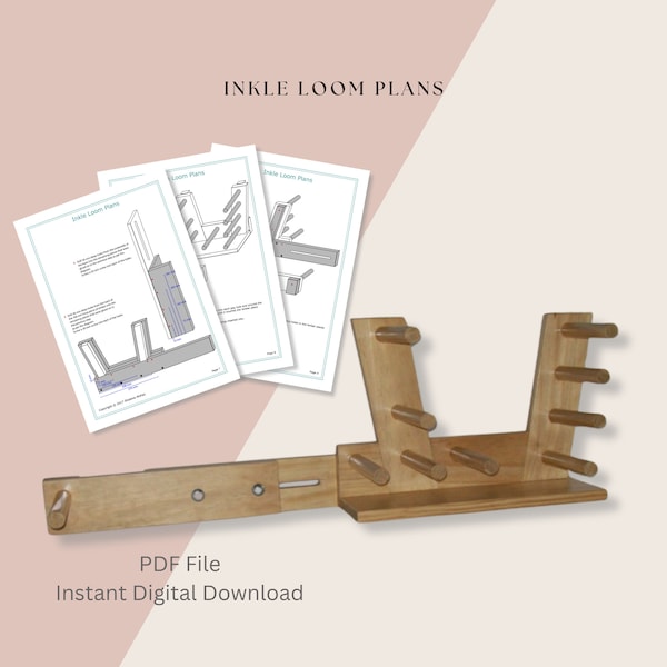 Inkle Loom Pläne, Webstuhl Pläne, Inkle Loom bauen, Webstuhl bauen, Eigenen Webrahmen bauen, digitaler Download, PDF-Datei