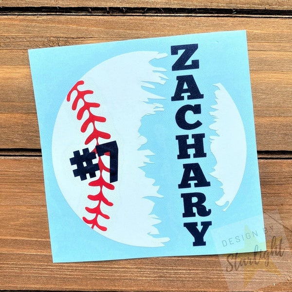 Baseball Decal - Baseball Player Decal - Baseball With Name - Baseball Team - Baseball Sticker -  Sports Decal