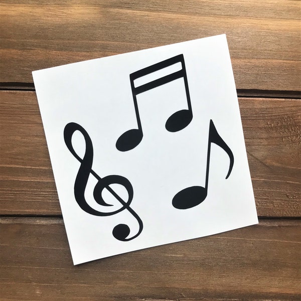 Music Notes Decal - Music - Laptop Decal - Phone Decal - Laptop Sticker - Car Decal - Tumbler Decal