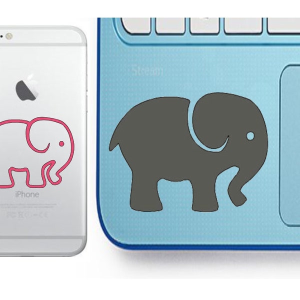 Elephant Decal - Glitter Elephant - Elephant Sticker - Laptop Decal - Cell Phone Decal - Laptop Sticker - Car Decal - Tumbler Decal