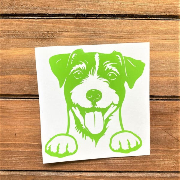 Jack Russell Terrier Decal - Peeking Jack Russell Decal - Jack Russell Terrier - Jack Russell Terrier Sticker - Dog Decal - Dog Sticker