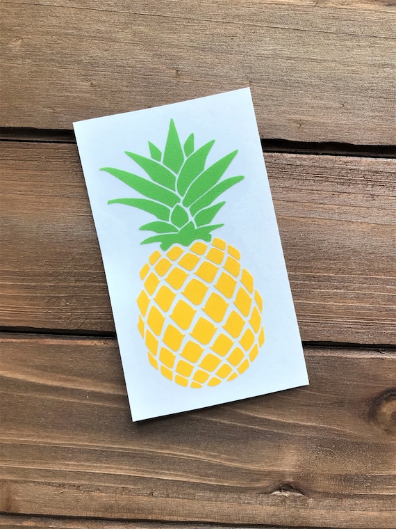 Pineapple Decal Pineapple Sticker Glitter Pineapple Etsy