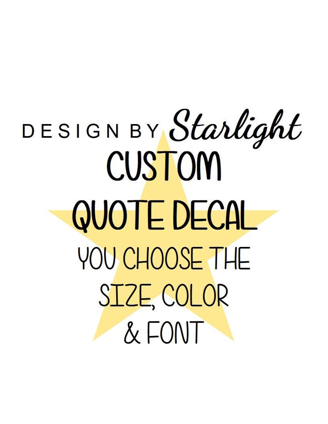 Custom Quote Decal Personalized Decal Create Your Own Glitter Decal