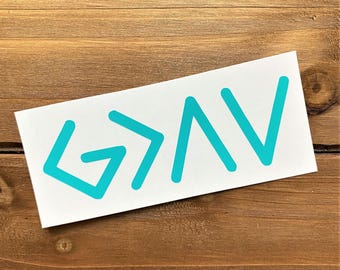 God is Greater Than Highs and Lows Decal - Religious Decal - Christian Decal - Inspirational Decal