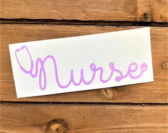 Nurse Stethoscope Decal - Nurse Decal - Nursing - Medical Decal