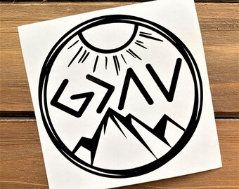 God is Greater Than Highs and Lows Decal - Religious Decal - Christian Decal - Inspirational Decal
