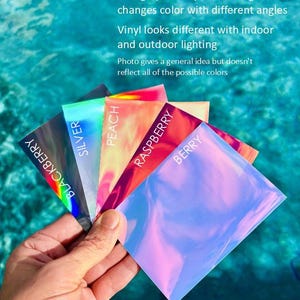 a person holding four different colored cards in their hand