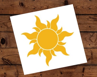 Sun Decal - Sun Sticker - Sunshine - Tangled - Rapunzel - Laptop Decal - Phone Decal - Laptop Sticker - Car Decal -