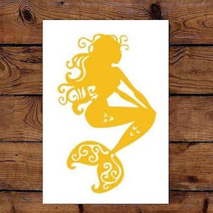 Mermaid Decal - Glitter Mermaid - Mermaid Sticker - Laptop Decal - Cell Phone Decal - Laptop Sticker - Car Decal - Tumbler Decal