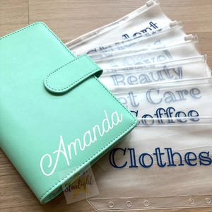 A6 Binder & Envelopes Set - Personalized Binder - Planner - Budget Envelopes - Cash Stuffing - Budgeting - Envelope System - Zipper Envelope
