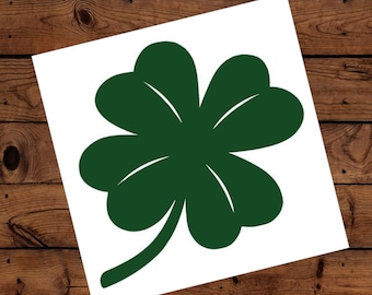 4 Leaf Clover Decal - Four Leaf Clover -Glitter Decal -  Laptop Decal - Phone Decal - Laptop Sticker - Car Decal - Tumbler Decal