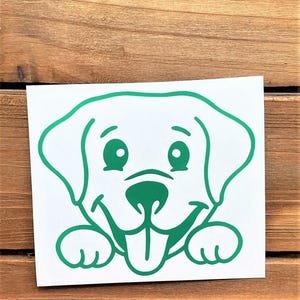 Labrador Decal - Peeking Labrador - Labrador Sticker - Dog Decal - Dog Sticker