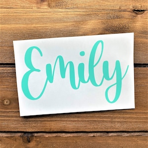 Handwritten Name Decal - Cursive Name Decal - Glitter Name - Glitter Decal - Customized Decal - Tumbler Decal