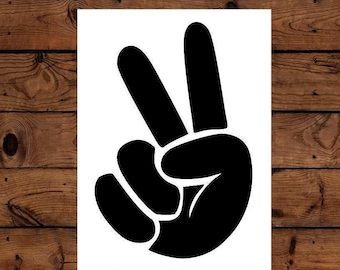 Peace Hand Decal - Peace Sign - Peace Sticker - Laptop Decal - Phone Decal - Laptop Sticker - Car Decal - Tumbler Decal