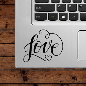 Love Decal - Love - Glitter Decal- Heart Decal - Laptop Decal - Cell Phone Decal - Car Decal - Tumbler Decal