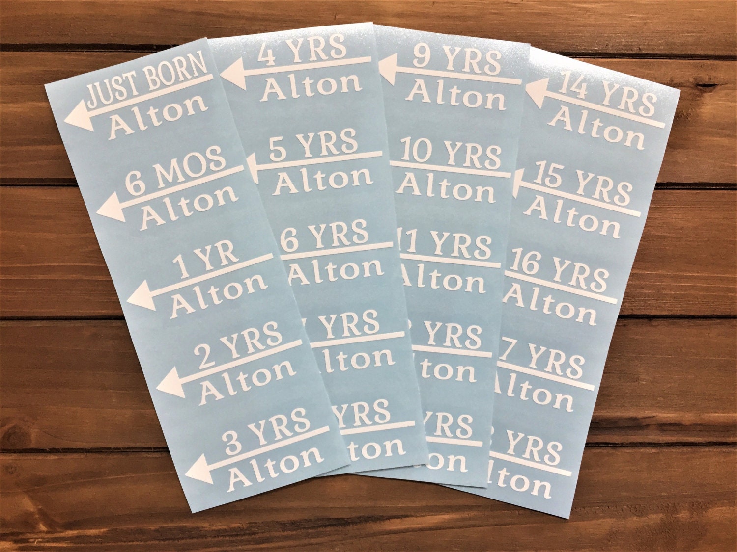 Height Markers Growth Chart Stickers Personalized Height Etsy