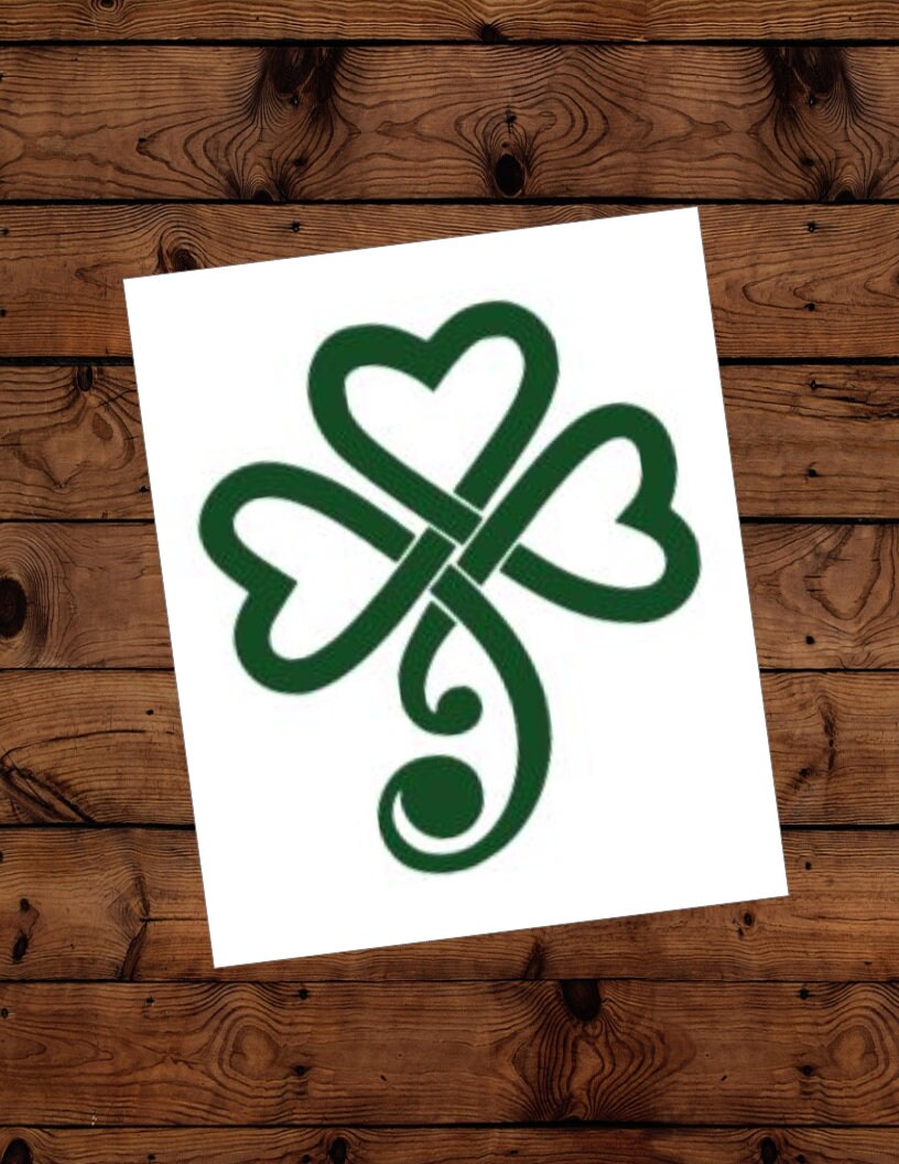 Shamrock Decal Shamrock Glitter Decal Laptop Decal Etsy