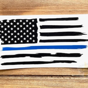 Police Flag Decal - Flag Decal - American Flag - Flag Sticker - Police Decal - Policeman
