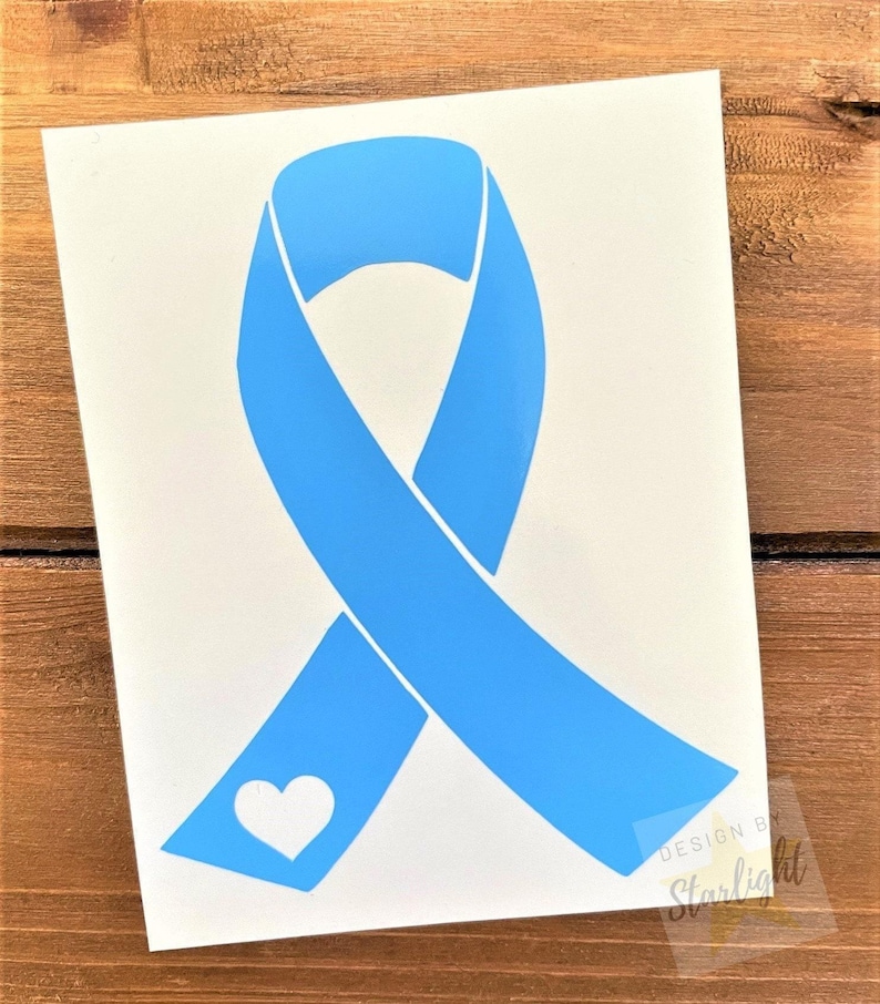 Cancer Ribbon - Prostate Cancer - Light Blue Ribbon - Awareness Decal ...