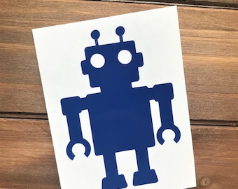 Robot Decal - Glitter Robot - Laptop Decal - Phone Decal - Laptop Sticker - Car Decal - Tumbler Decal