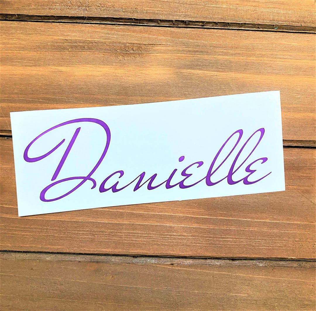 Handwritten Name Decal - Cursive Name Decal - Glitter Name - Glitter ...