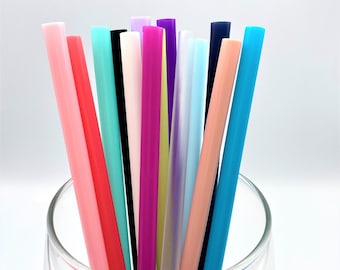 LAST CHANCE ITEM - Small Colorful Straws - Reusable Straws - Plastic Straws - Party Supplies