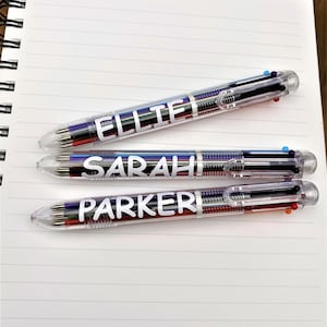 LAST CHANCE ITEM - Multi Color Ballpoint Pen - Personalized Pen - School Supplies - Journal Pen - 6-in-1 Multi Color Pen - Retractable Pen