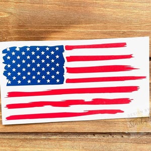 Distressed Flag Decal - Flag Decal - American Flag - Flag Sticker