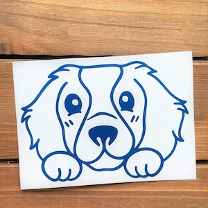 Spaniel Decal - Peeking Spaniel - Spaniel Sticker - Dog Decal - Dog Sticker