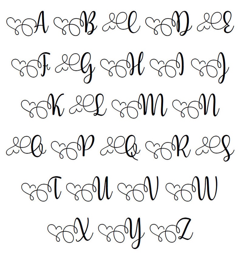 Name With Heart Heart Name Name Decal Heart Decal Etsy