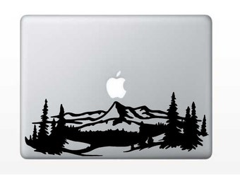 Mountain Decal - Moutain Range Decal - Moutain Scene - Glitter Decal - Laptop Decal - Cell Phone Decal - Laptop Sticker - Car Decal