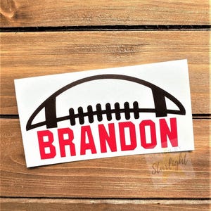 Football Decal - Football Player Decal - Football With Name - Football Team - Sports Decal