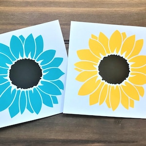 Sunflower Decal - Sunflower Sticker - Glitter Decal - Car Decal - Tumbler Decal