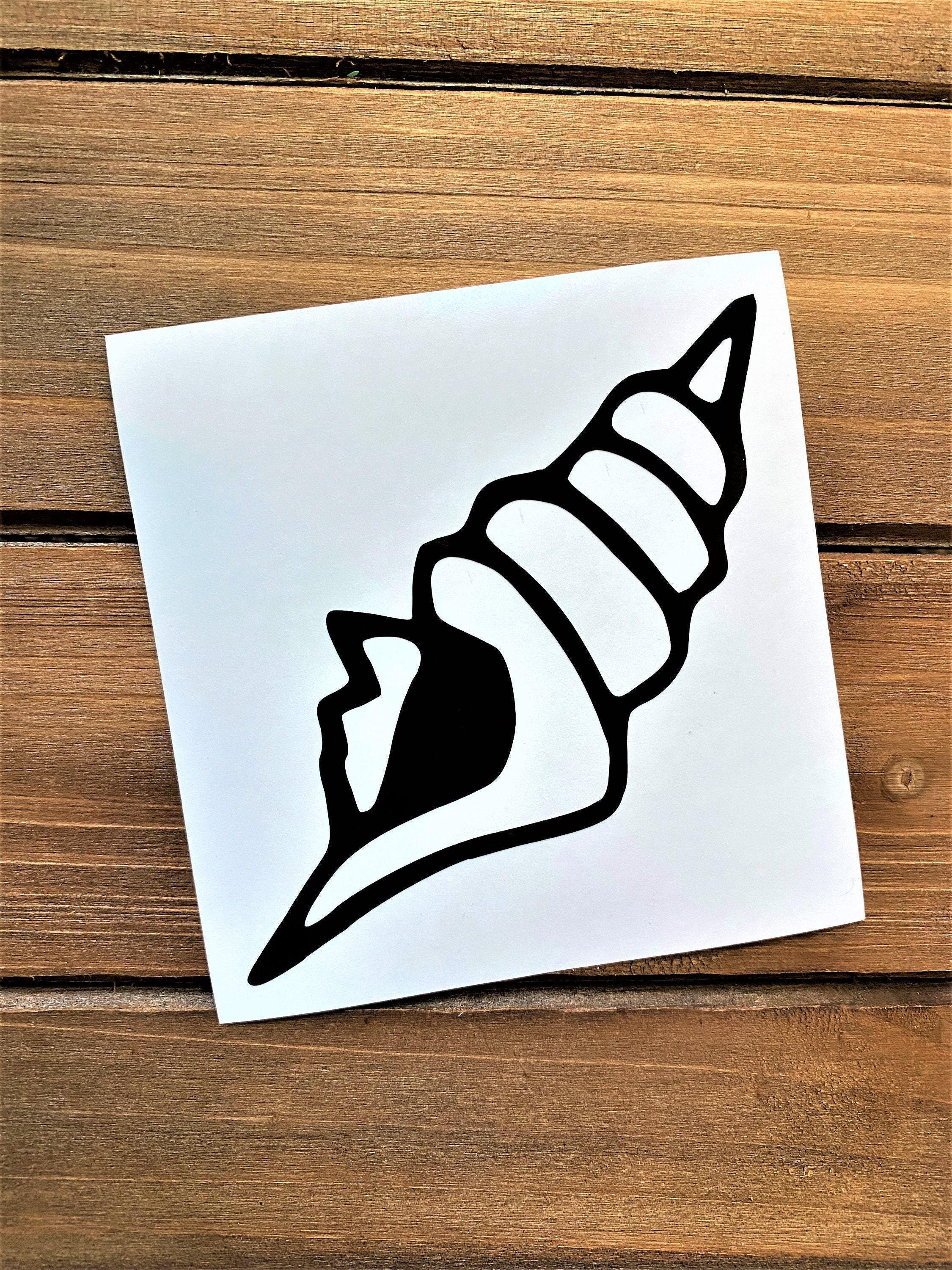 Seashell Decal - Shell Decal - Beach Decal - Laptop Decal - Cell Phone ...
