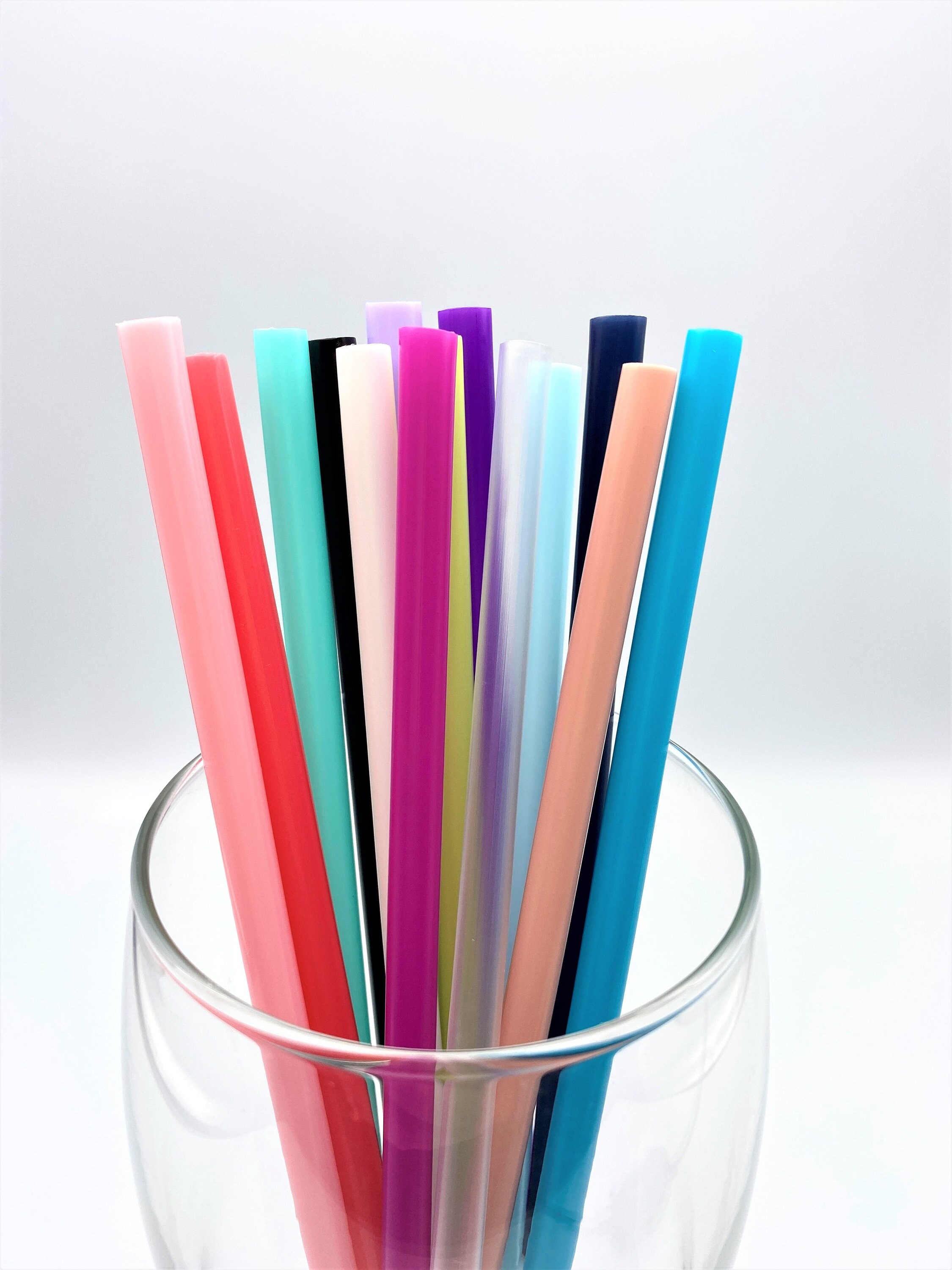 Small Colorful Straws Reusable Straws Plastic Straws | Etsy