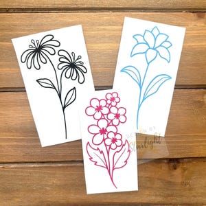 Birth Flower Decal - Birth Month - Flower Decal - Birth Flower Sticker