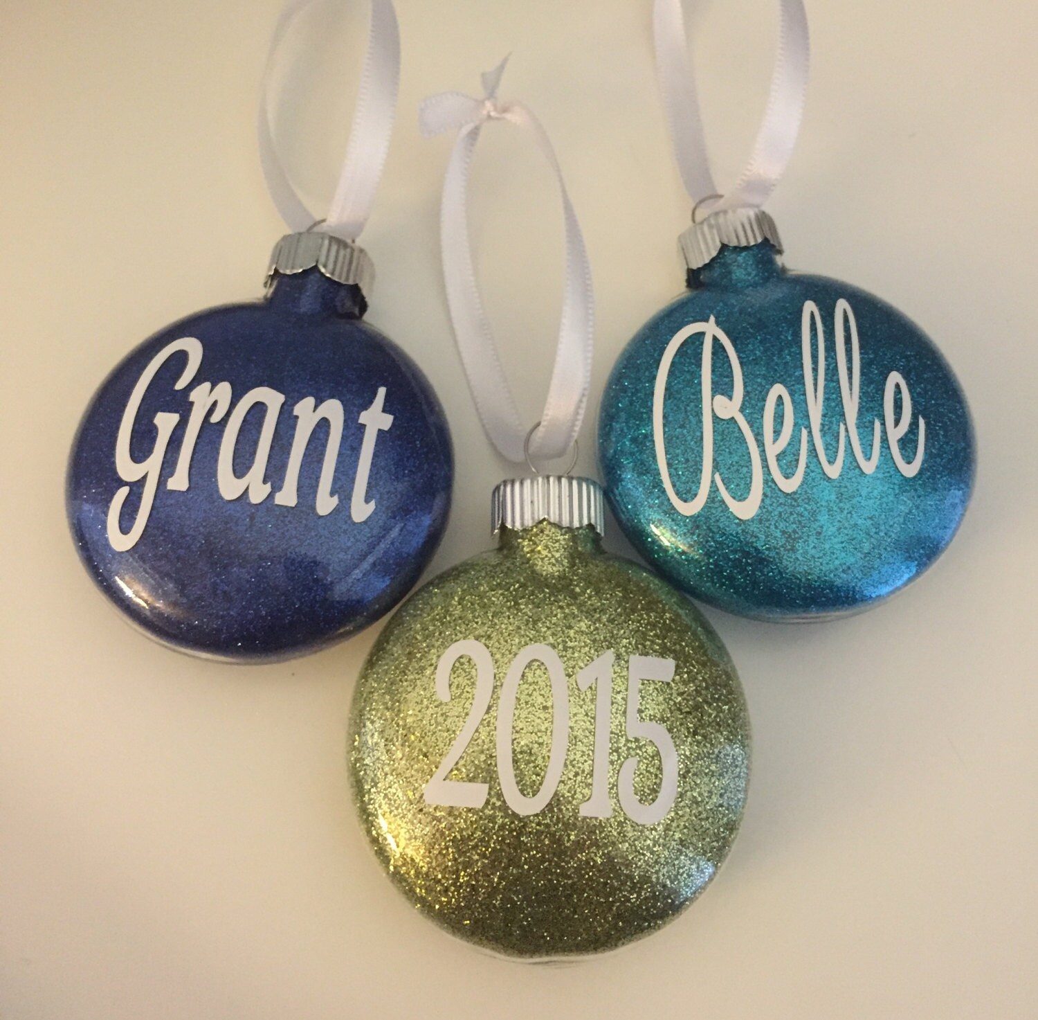 Personalized Glitter Ornament / Initial Ornament / Name