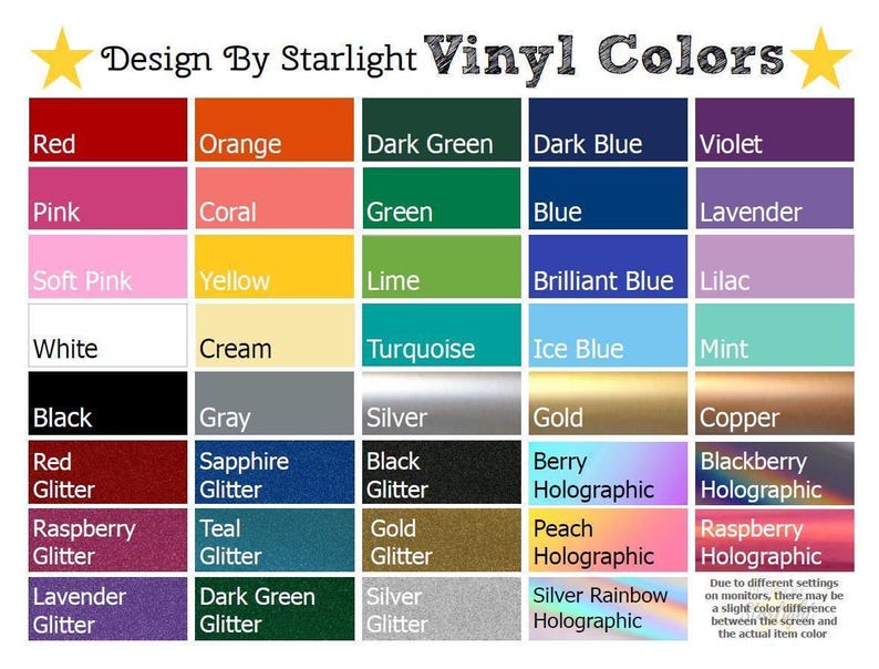 a color chart for different colors of paint