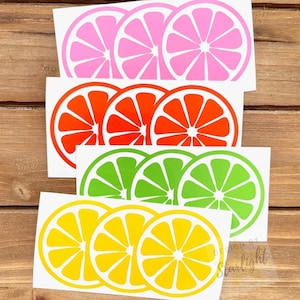 Fruit Slice Decal - Lemon - Lime - Grapefruit - Orange - Fruit Decal - Fruit Sticker