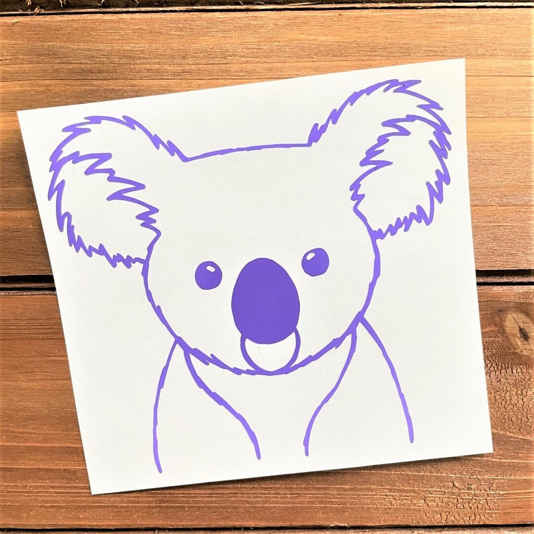 Koala Decal Koala Vinyl Sticker Etsy