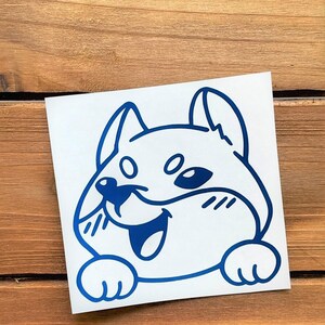Shiba Inu Decal - Peeking Shiba Inu - Shiba Inu Sticker - Dog Decal - Dog Sticker