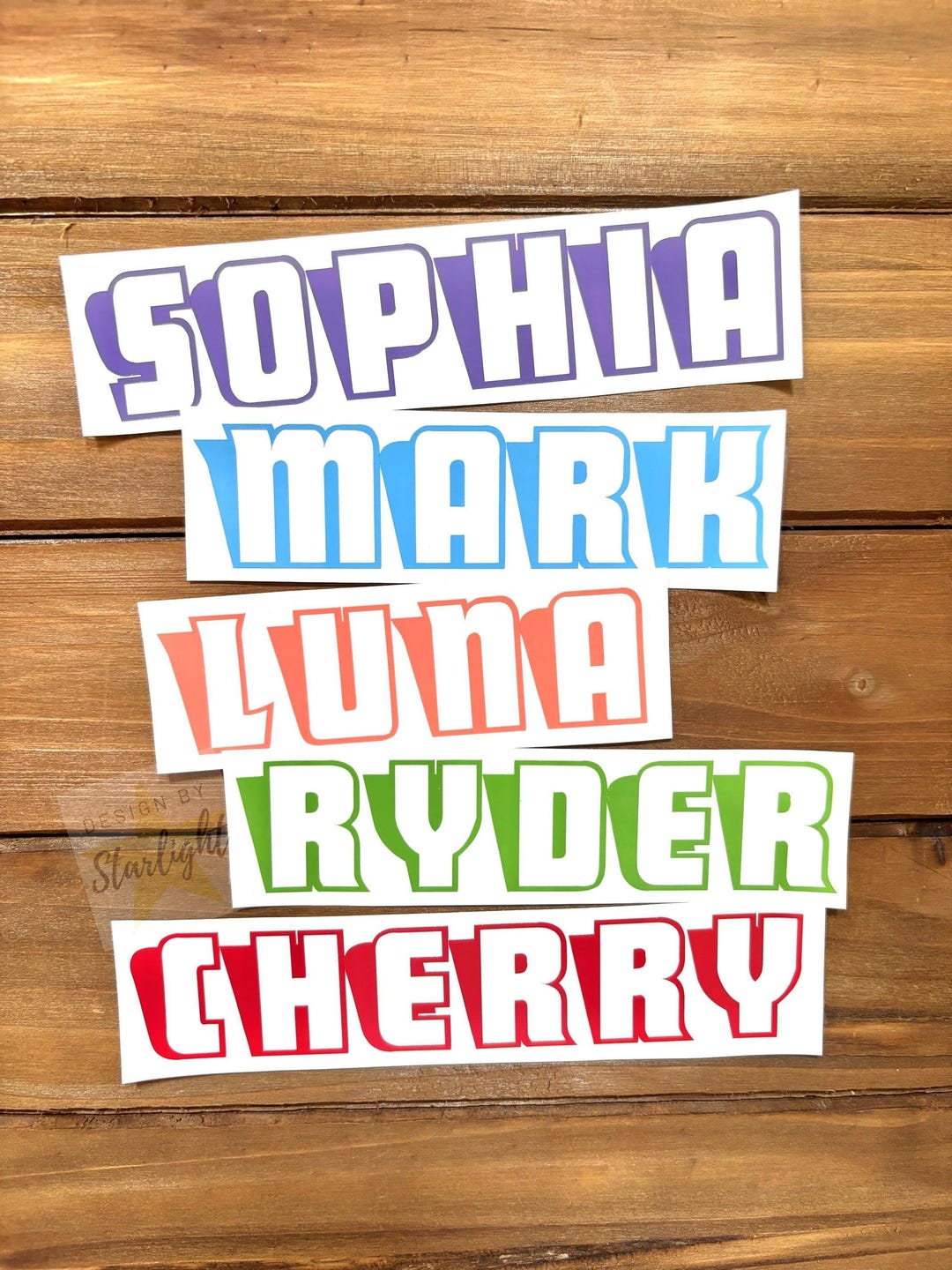 Shadow Name Design Shadow Name Decal - Shadow Decal - Single Color Decal - Name Decal - Etsy