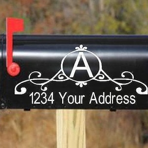 Mailbox Decal - Custom Mailbox Decal - Address Decal - Mailbox Monogram - Mailbox Sticker - Mailbox Numbers - Mailbox Address