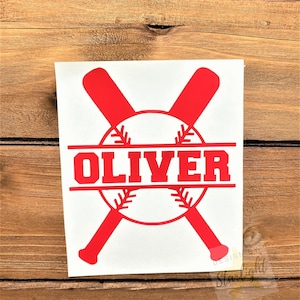 Baseball Decal - Baseball Player Decal - Baseball With Name - Baseball Team - Sports Decal