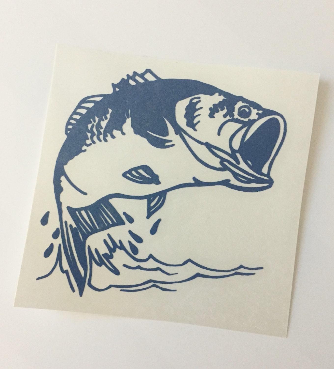 Dec Fish Sticker Fish Decal - Jumping Fish - Fish Sticker - Laptop Decal - Cell Phone ...