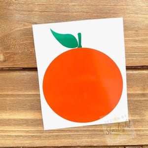 Orange Decal - Orange Sticker - Fruit Decal - Fruit Sticker