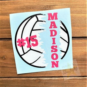 Volleyball Decal - Volleyball Player Decal - Volleyball With Name - Volleyball Team - Volleyball Sticker -  Sports Decal
