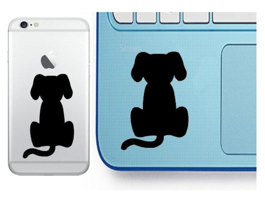 Computer Dog Sticker Puppy Decal - Dog Decal - Glitter Dog - Dog Sticker - Laptop Decal ...