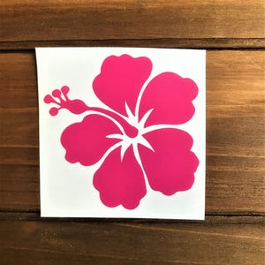 Hibiscus Decal - Hibiscus Flower - Flower Decal - Laptop Decal - Cell Phone Decal - Laptop Sticker - Car Decal - Tumbler Decal