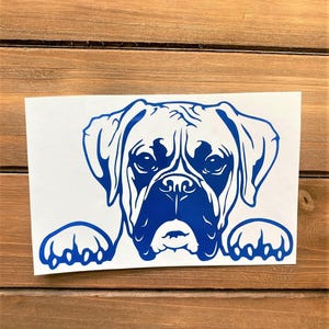 Boxer Decal - Peeking Boxer - Boxer Sticker - Dog Decal - Dog Sticker